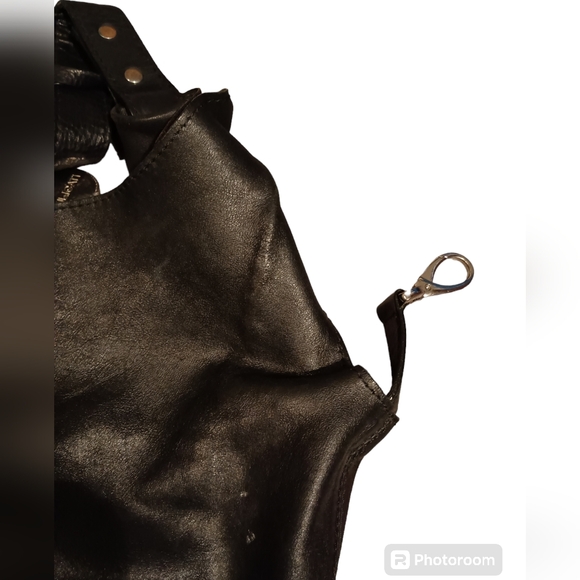 Pulicati Butter Soft Black Italian Leather Hobo Bag Logo Charm attached … - Picture 5 of 7